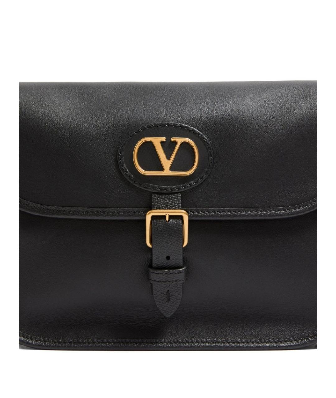 VALENTINO Черная кожаная сумка на плечо, фото 2