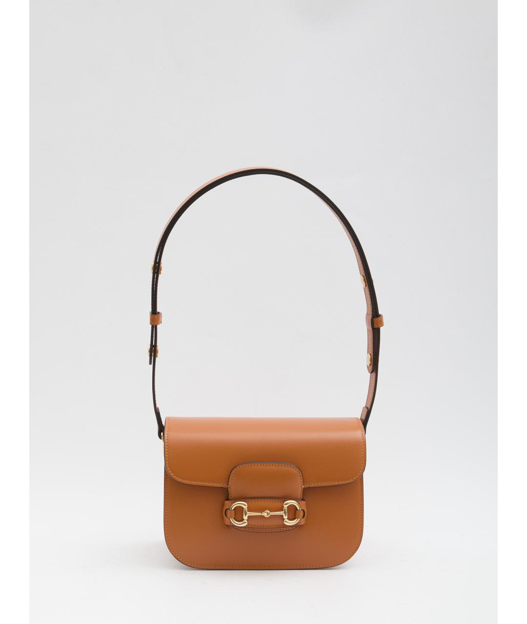 GUCCI Оранжевая кожаная сумка через плечо, фото 3