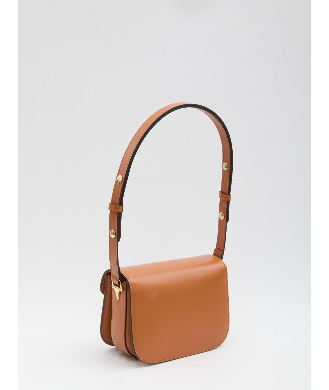 GUCCI Оранжевая кожаная сумка через плечо, фото 4