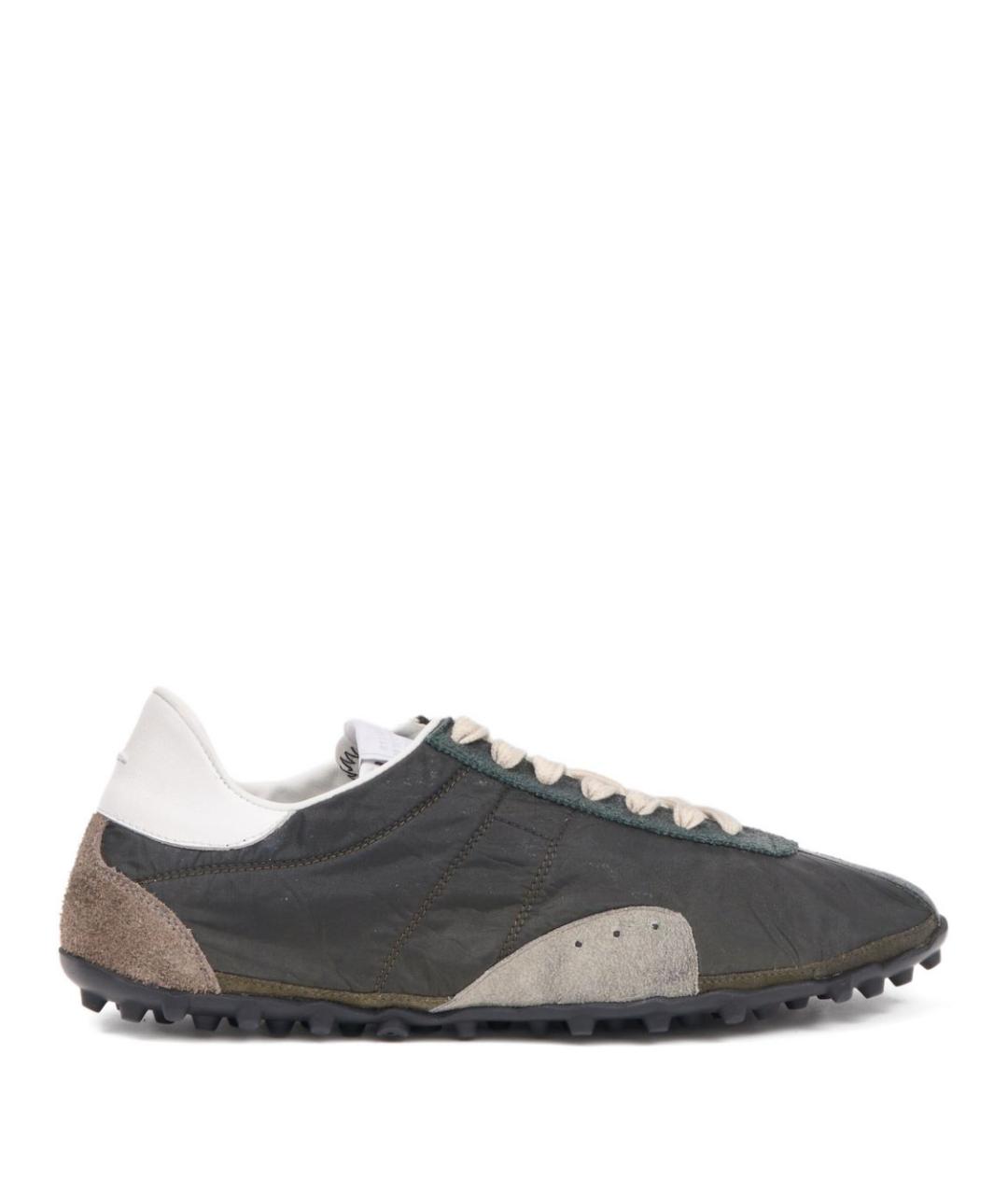 MAISON MARGIELA Зеленые текстильные кроссовки, фото 1