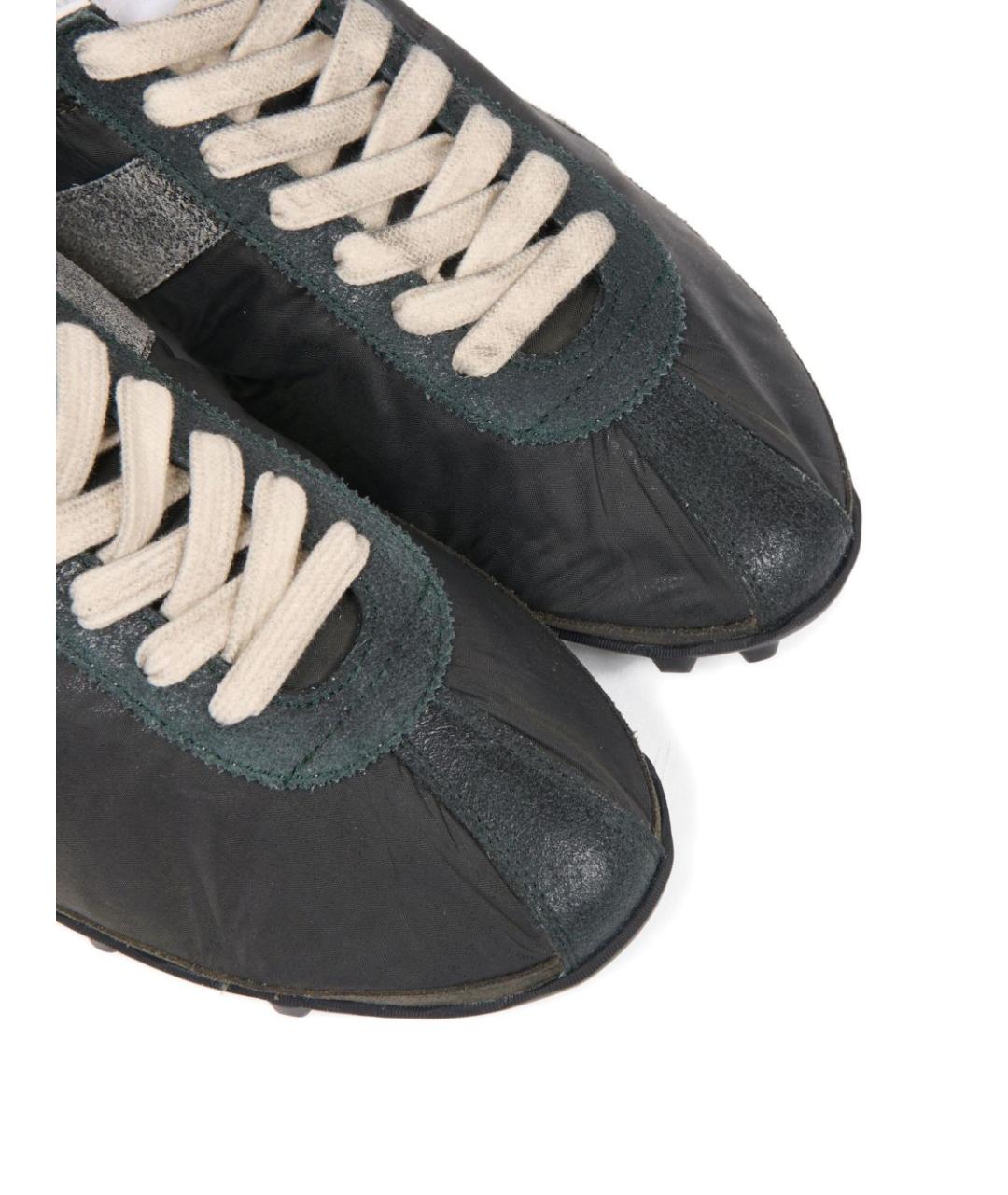 MAISON MARGIELA Зеленые текстильные кроссовки, фото 2