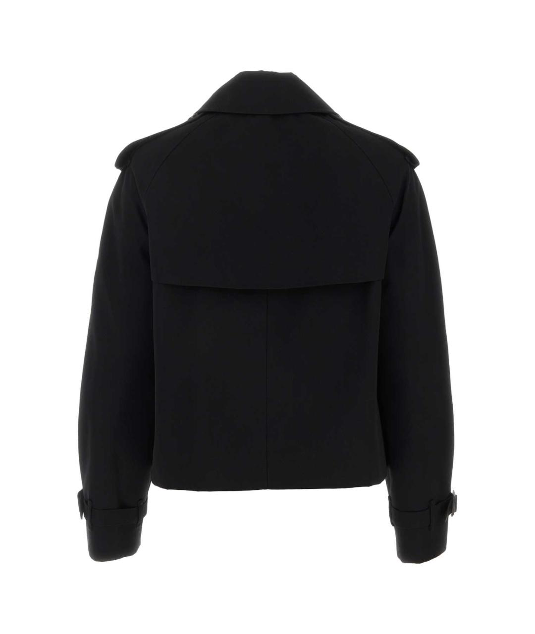 BURBERRY Черное хлопковое пальто, фото 2