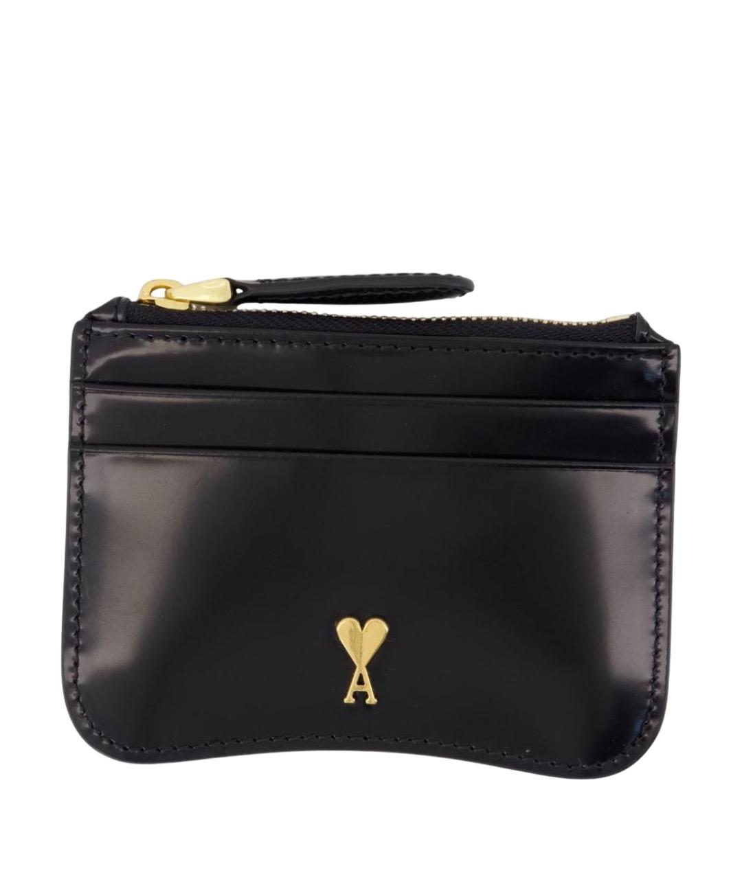 Ami Paris Черный кожаный кардхолдер, фото 1