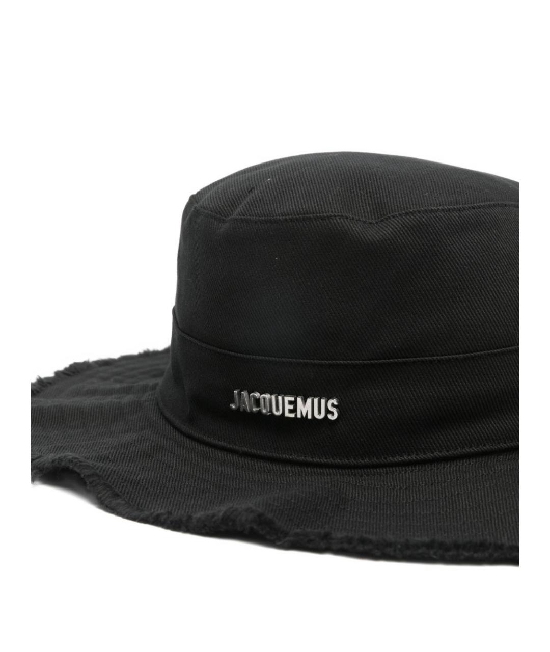 JACQUEMUS Черная синтетическая панама, фото 2