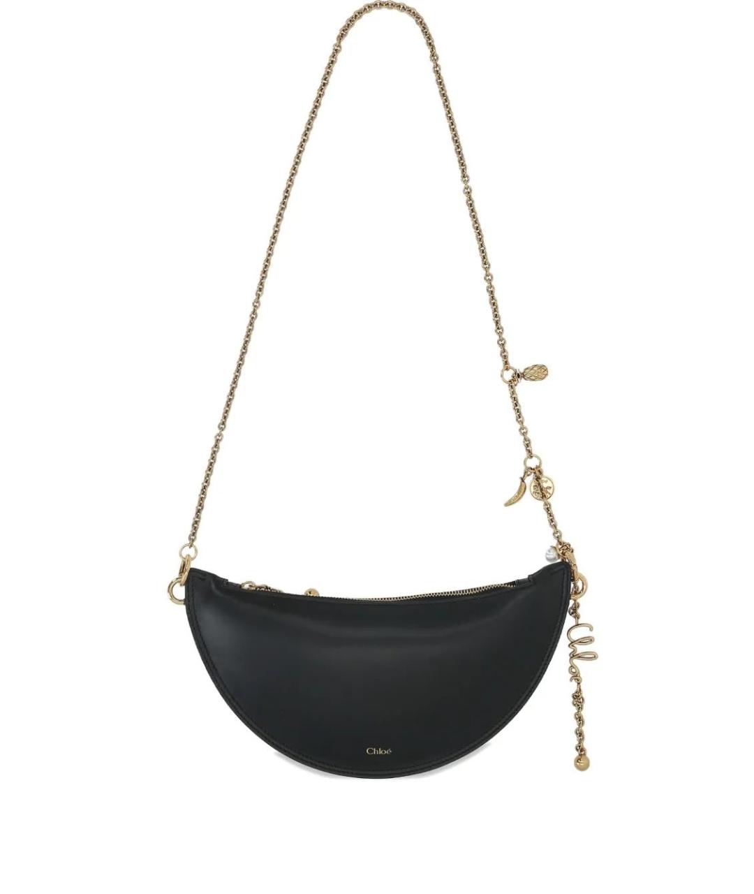 CHLOE Черная кожаная сумка через плечо, фото 1