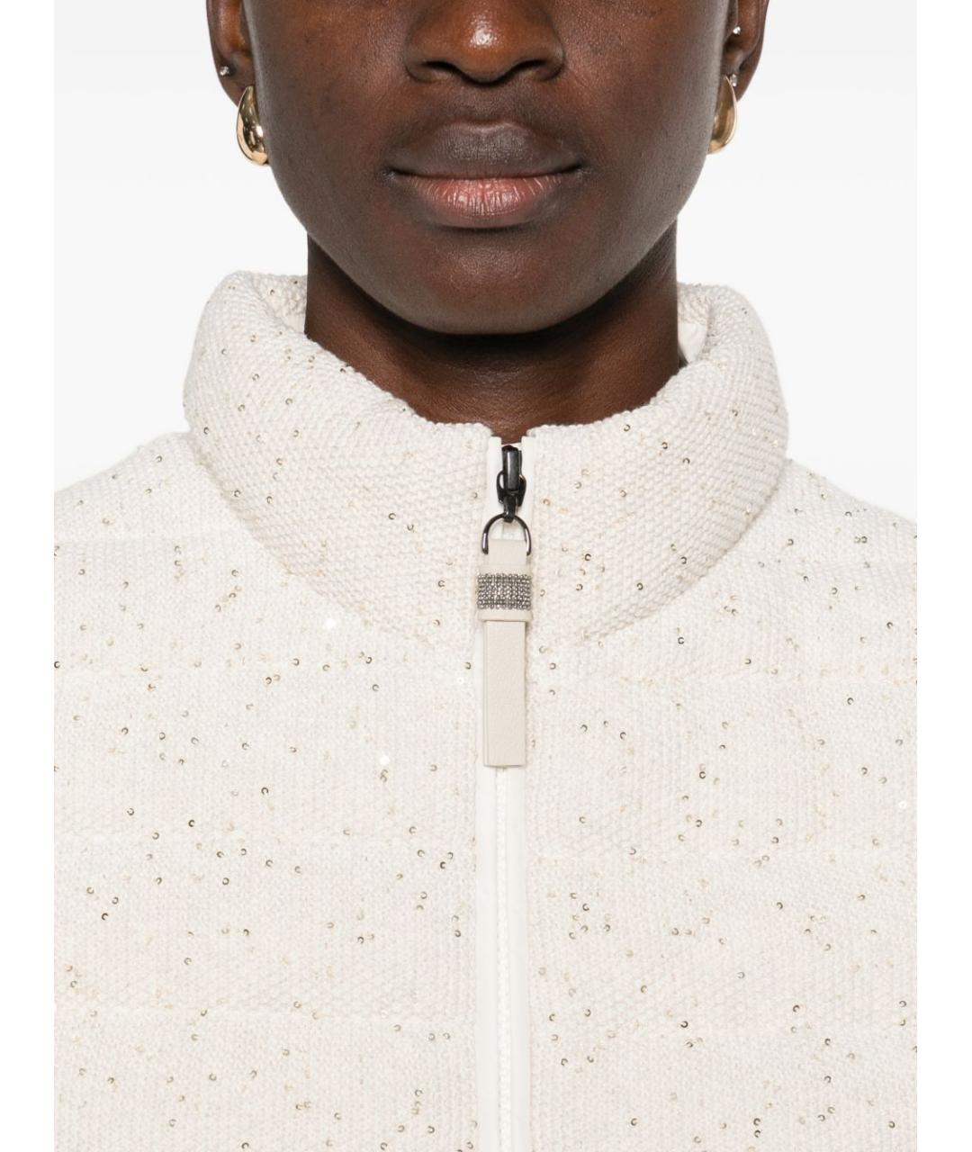 BRUNELLO CUCINELLI Бежевый хлопковый жилет, фото 5