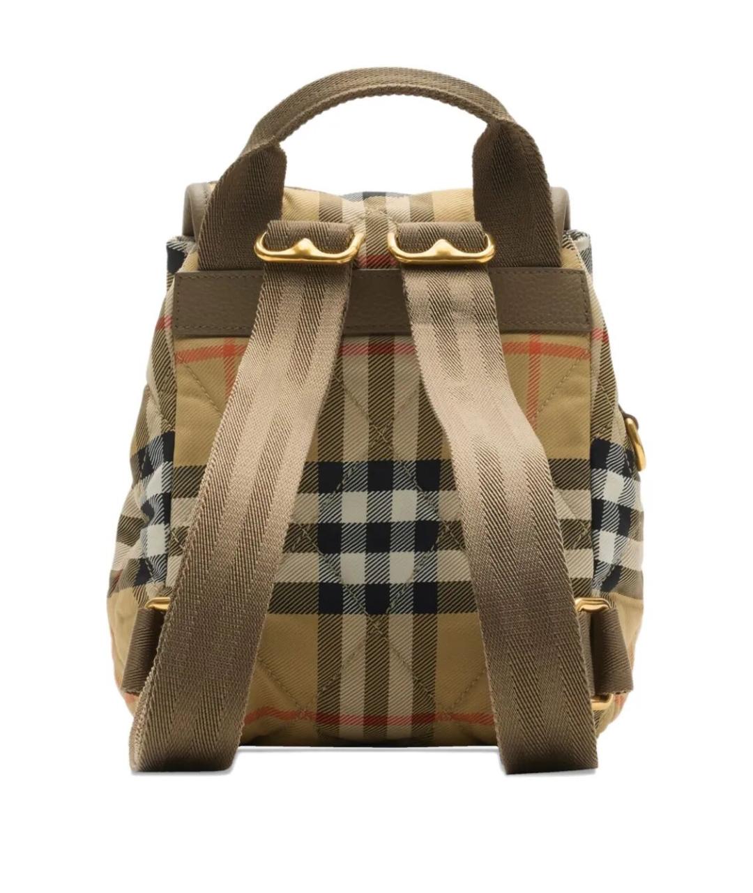 BURBERRY Бежевый синтетический рюкзак, фото 5