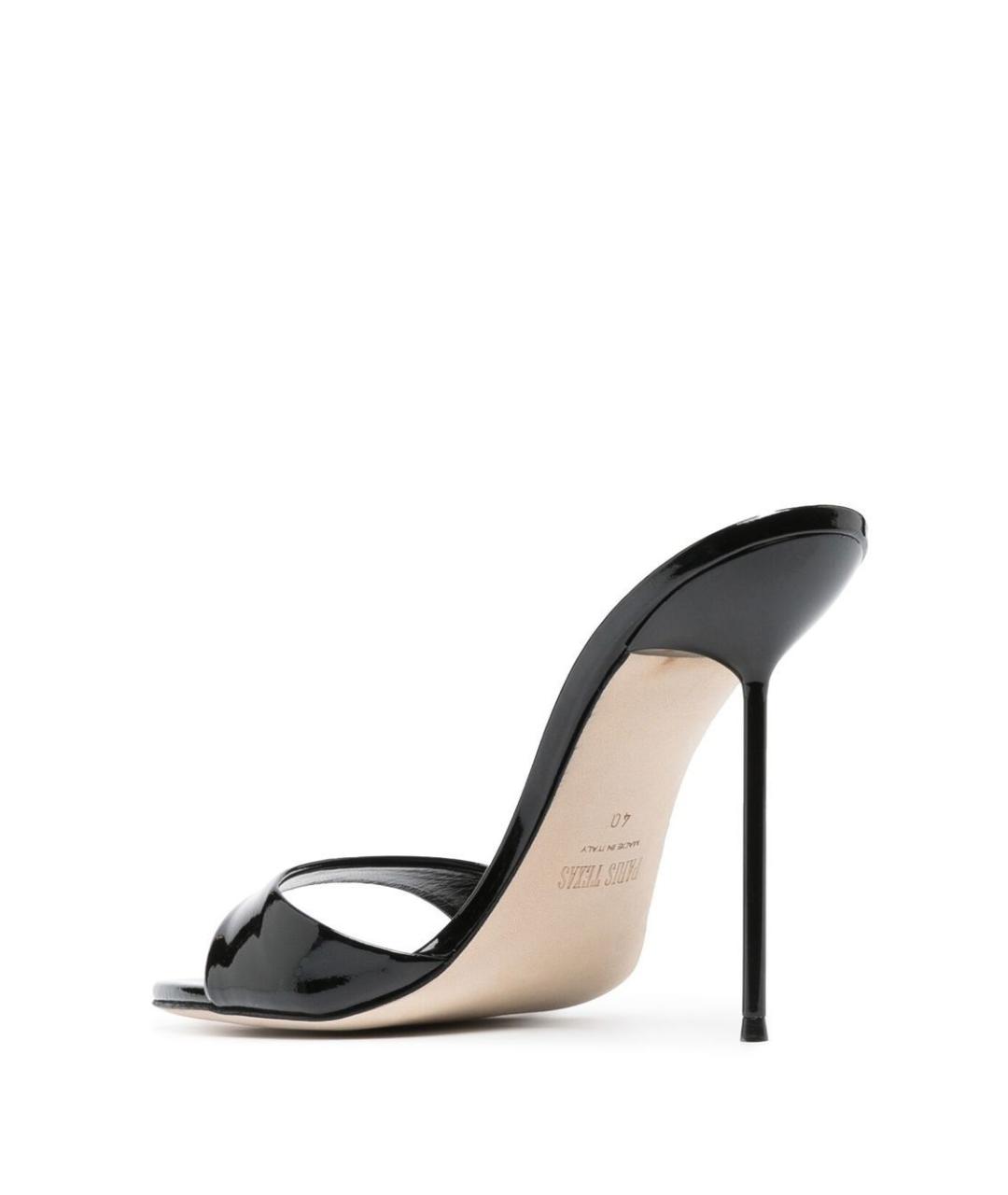 PARIS TEXAS Черные кожаные босоножки, фото 2