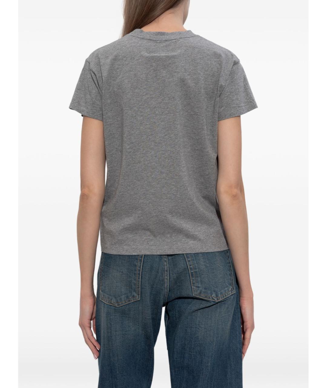 MM6 MAISON MARGIELA Серая хлопковая футболка, фото 2