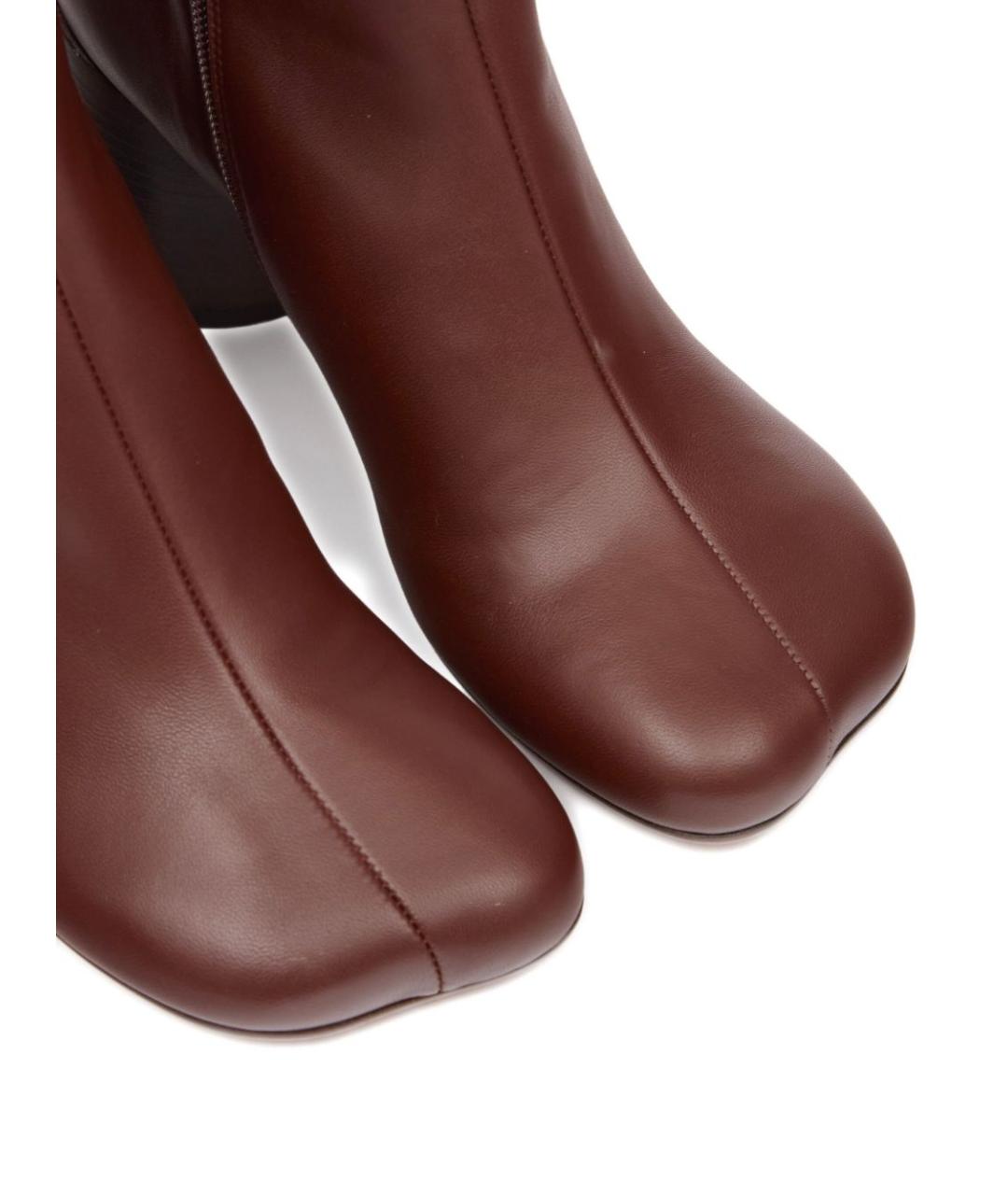 MM6 MAISON MARGIELA Коричневые кожаные ботильоны, фото 4