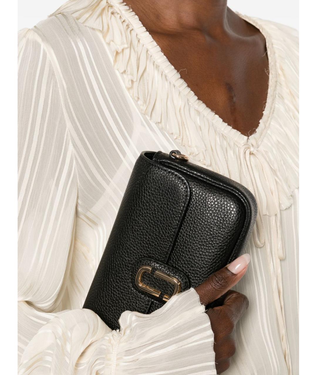 MARC JACOBS Черная кожаная сумка через плечо, фото 3