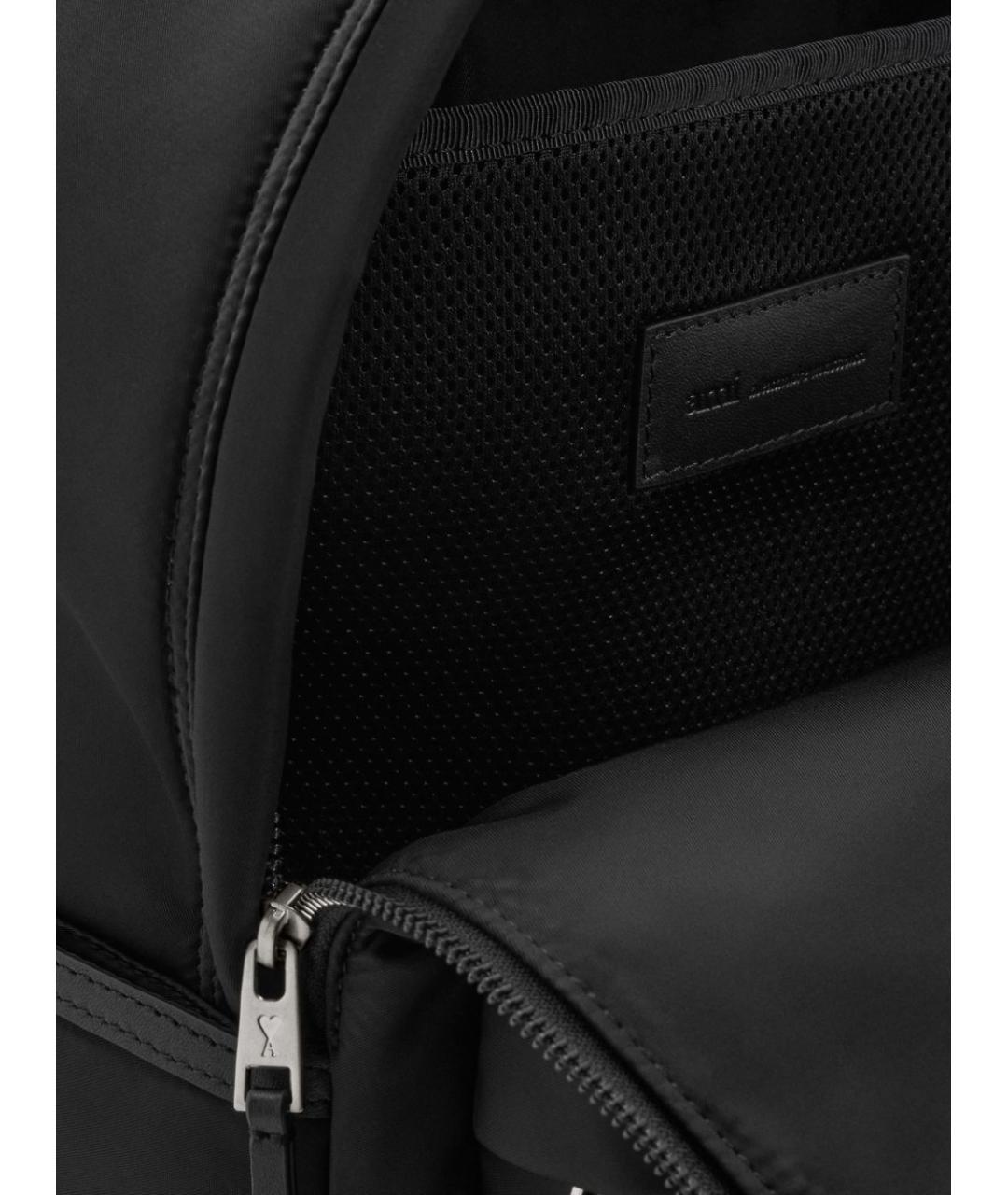Ami Paris Черный синтетический рюкзак, фото 2