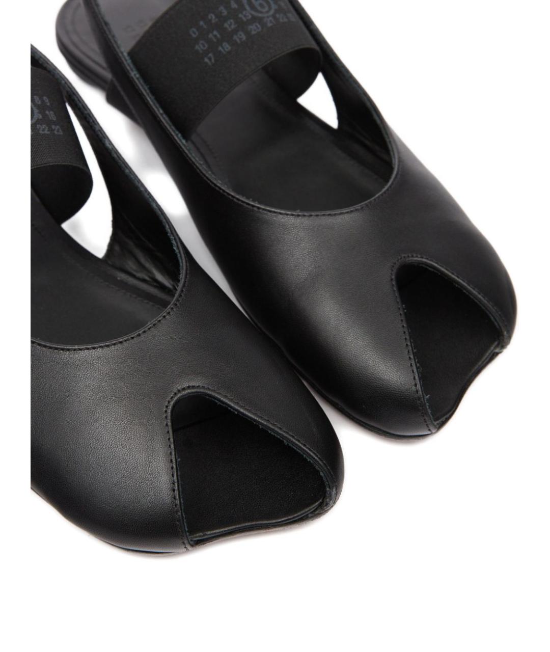 MM6 MAISON MARGIELA Черные кожаные балетки, фото 2