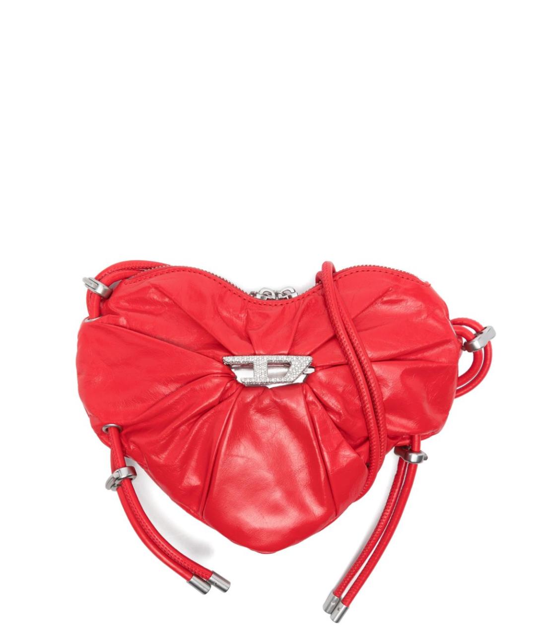 DIESEL Красная кожаная сумка через плечо, фото 1
