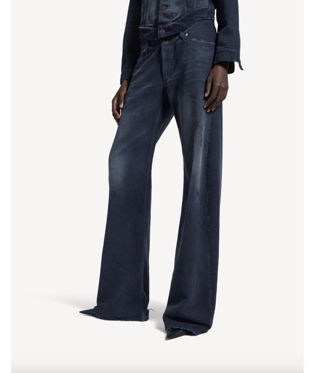 BALENCIAGA Синие хлопковые прямые джинсы, фото 6