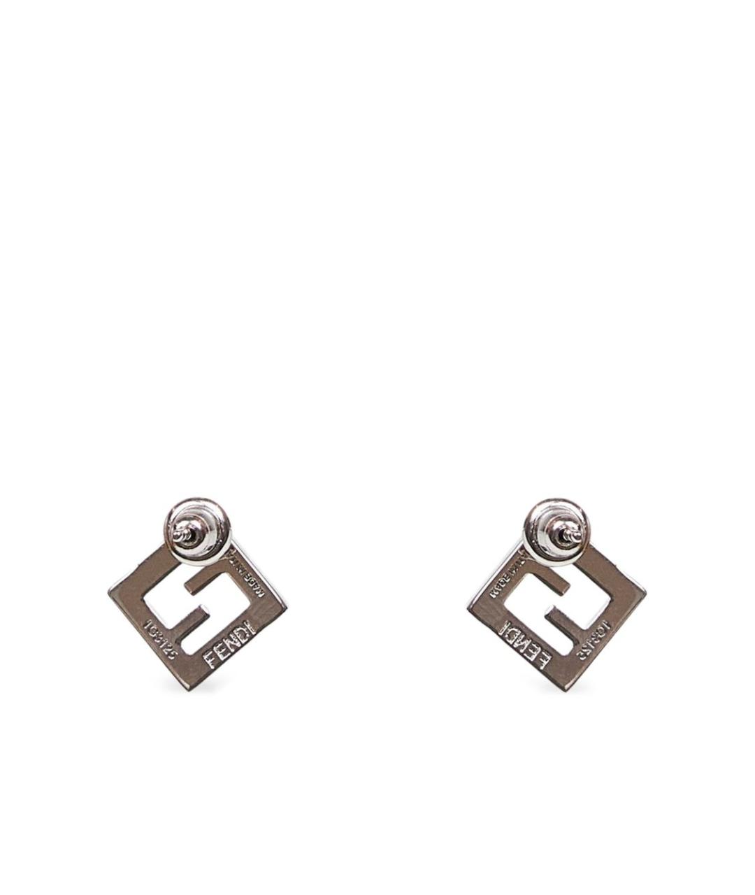 FENDI Серебряные металлические серьги, фото 2