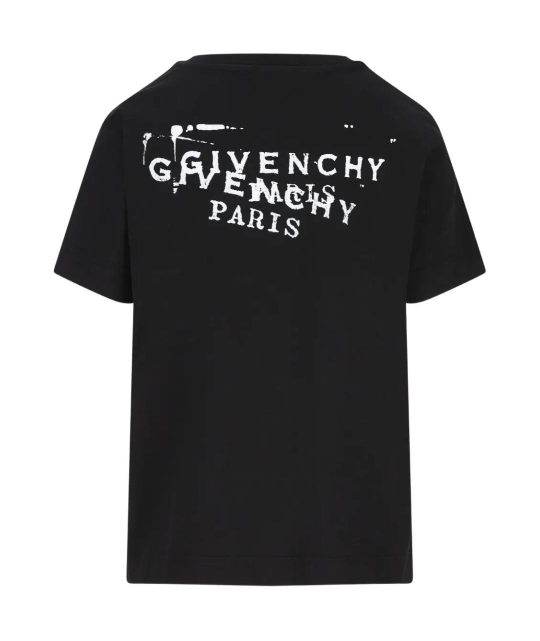 GIVENCHY Черная хлопковая футболка, фото 2