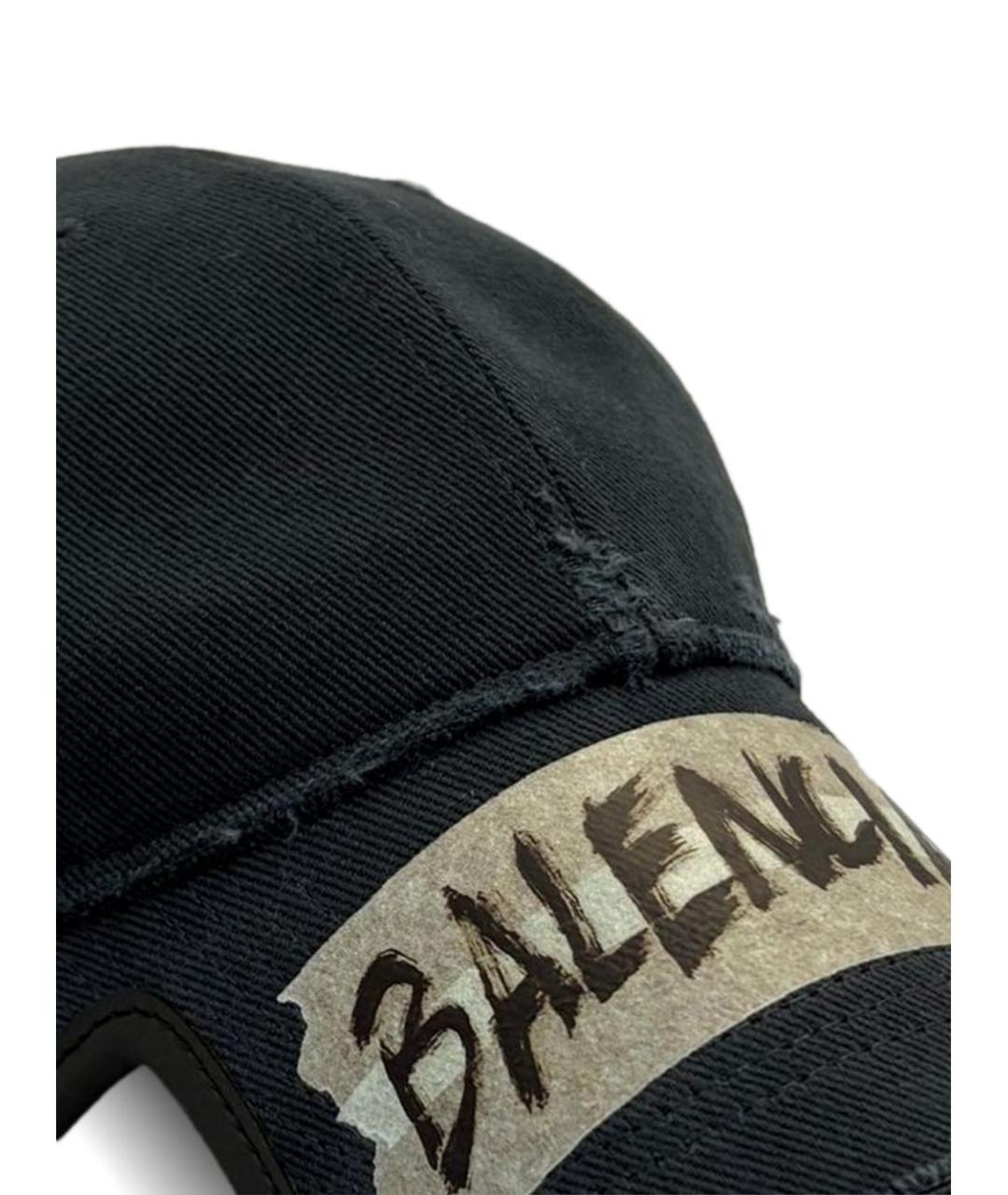 BALENCIAGA Черная хлопковая кепка/бейсболка, фото 2