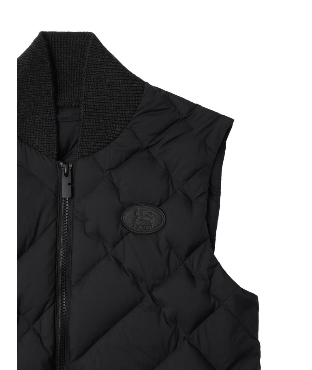 BURBERRY Черный полиамидовый жилет, фото 4