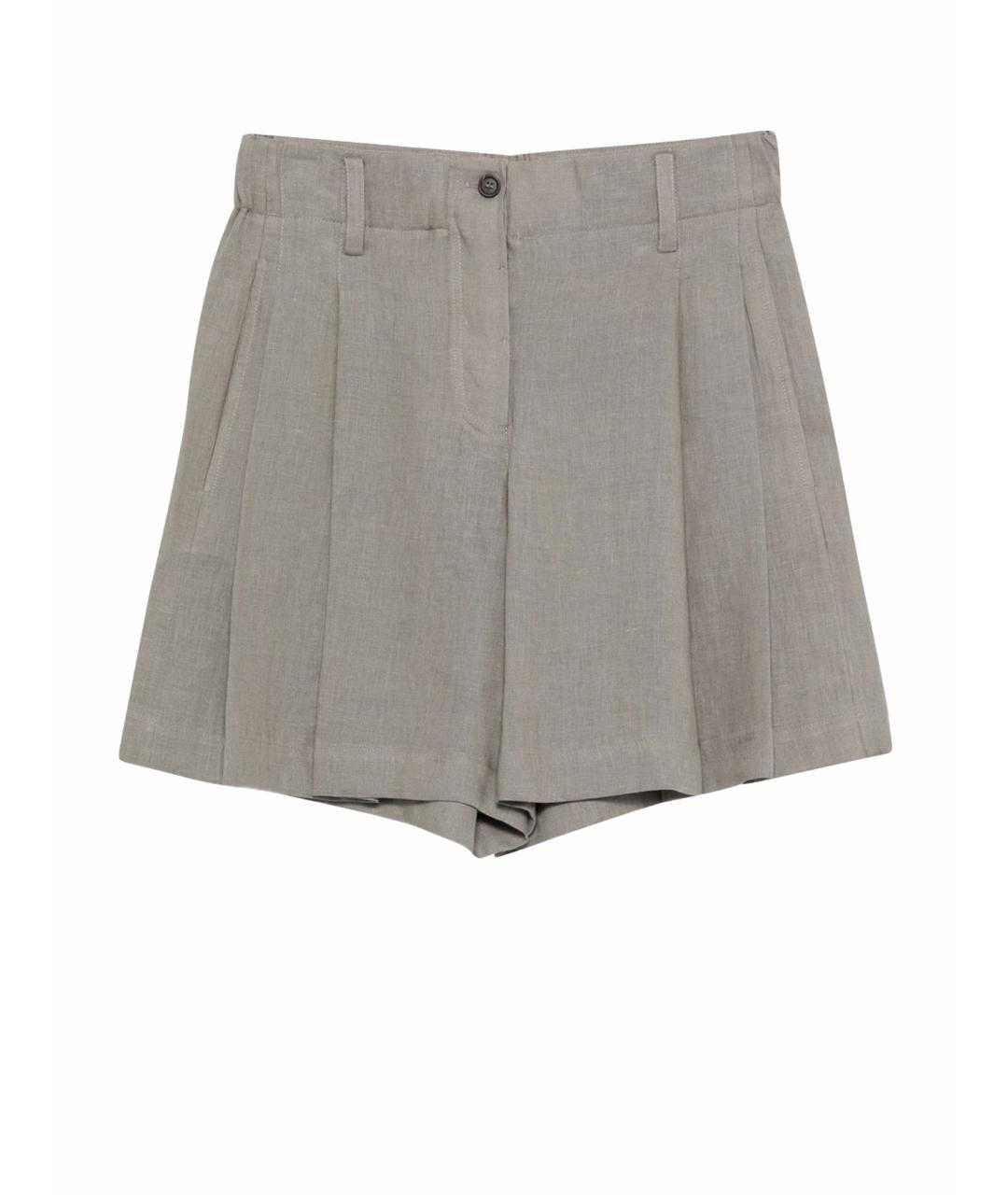BRUNELLO CUCINELLI Серые льняные шорты, фото 1
