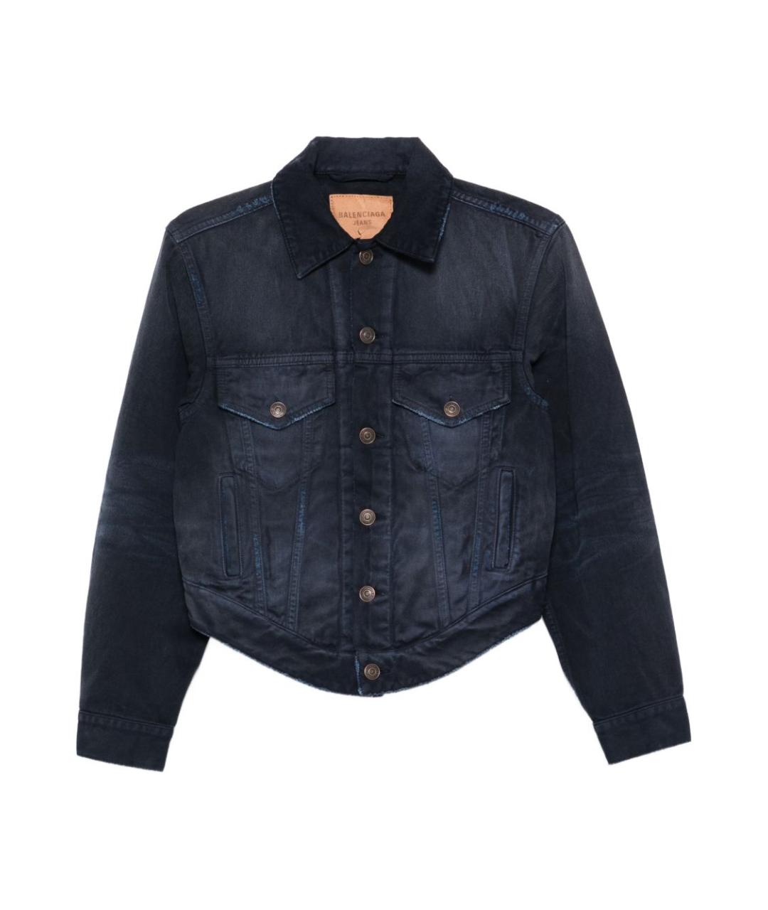BALENCIAGA Синяя деним куртка, фото 1