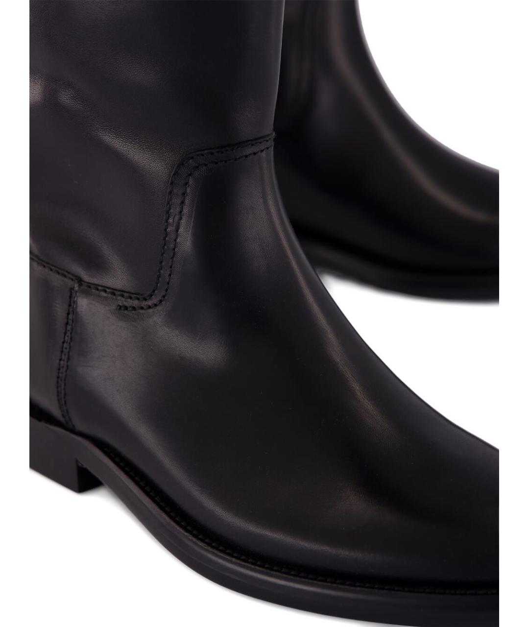 PARIS TEXAS Черные кожаные сапоги, фото 2