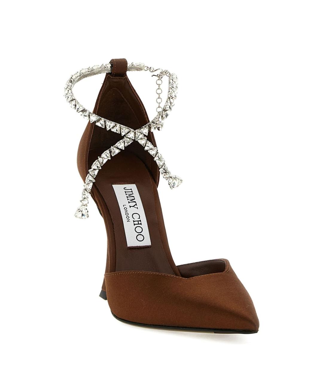 JIMMY CHOO Коричневые текстильные туфли, фото 2