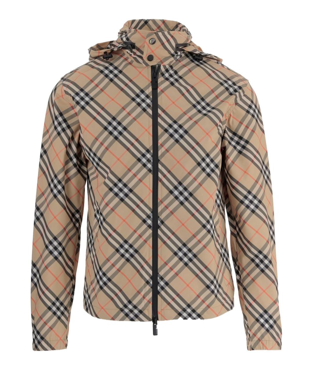 BURBERRY Бежевая полиэстеровая куртка, фото 1