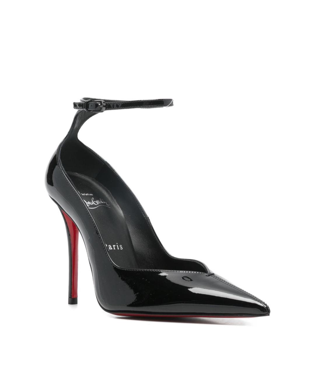 CHRISTIAN LOUBOUTIN Черные кожаные туфли, фото 2