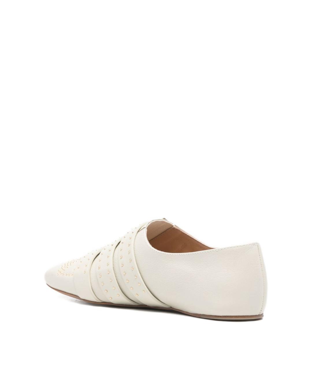 CHLOE Белые кожаные лоферы, фото 3