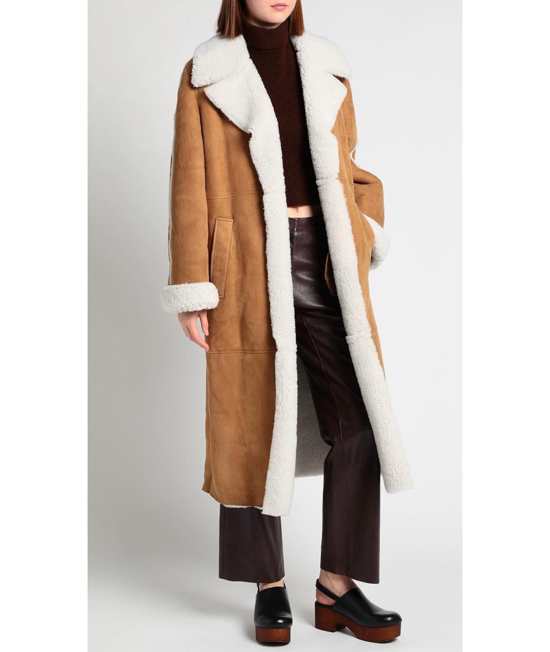 MAJE Коричневая замшевая дубленка, фото 5
