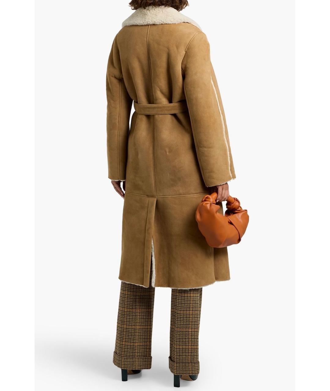 MAJE Коричневая замшевая дубленка, фото 4