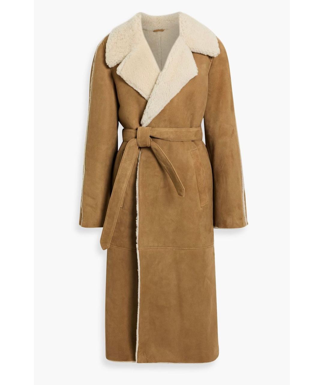 MAJE Коричневая замшевая дубленка, фото 7