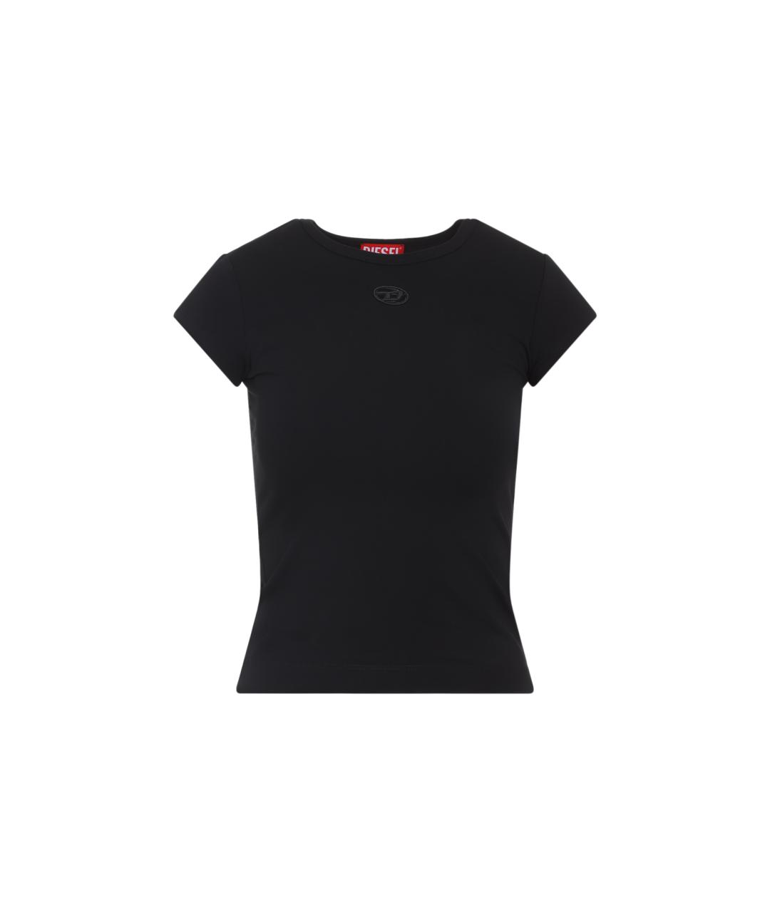 DIESEL Черная хлопковая футболка, фото 1