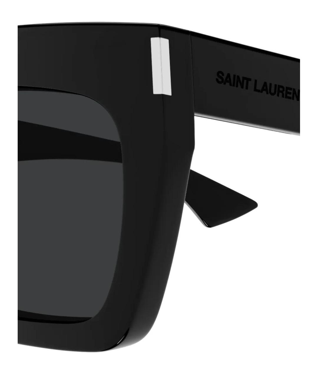 SAINT LAURENT Черные пластиковые солнцезащитные очки, фото 3