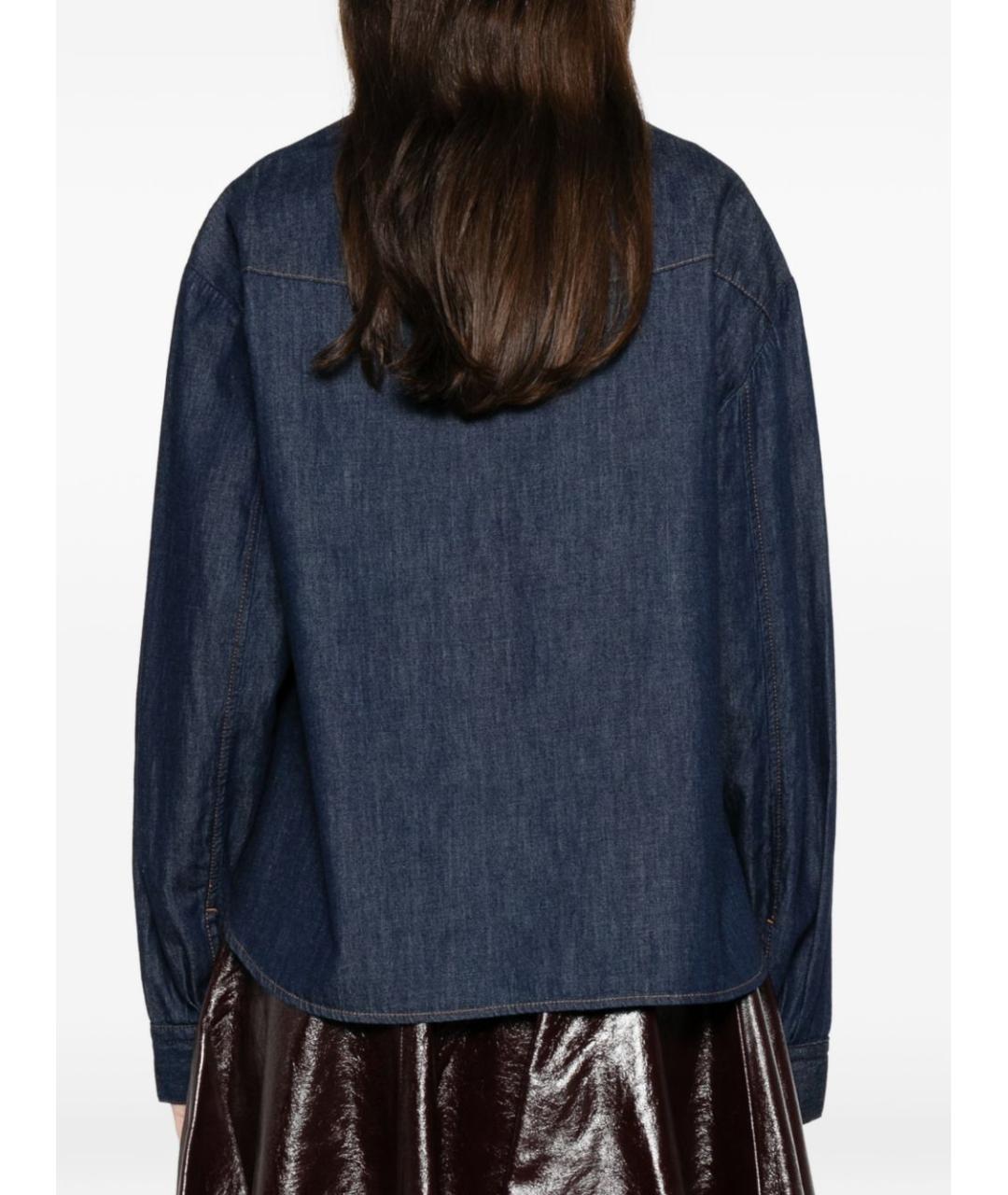 KHAITE Синяя хлопковая рубашка, фото 2