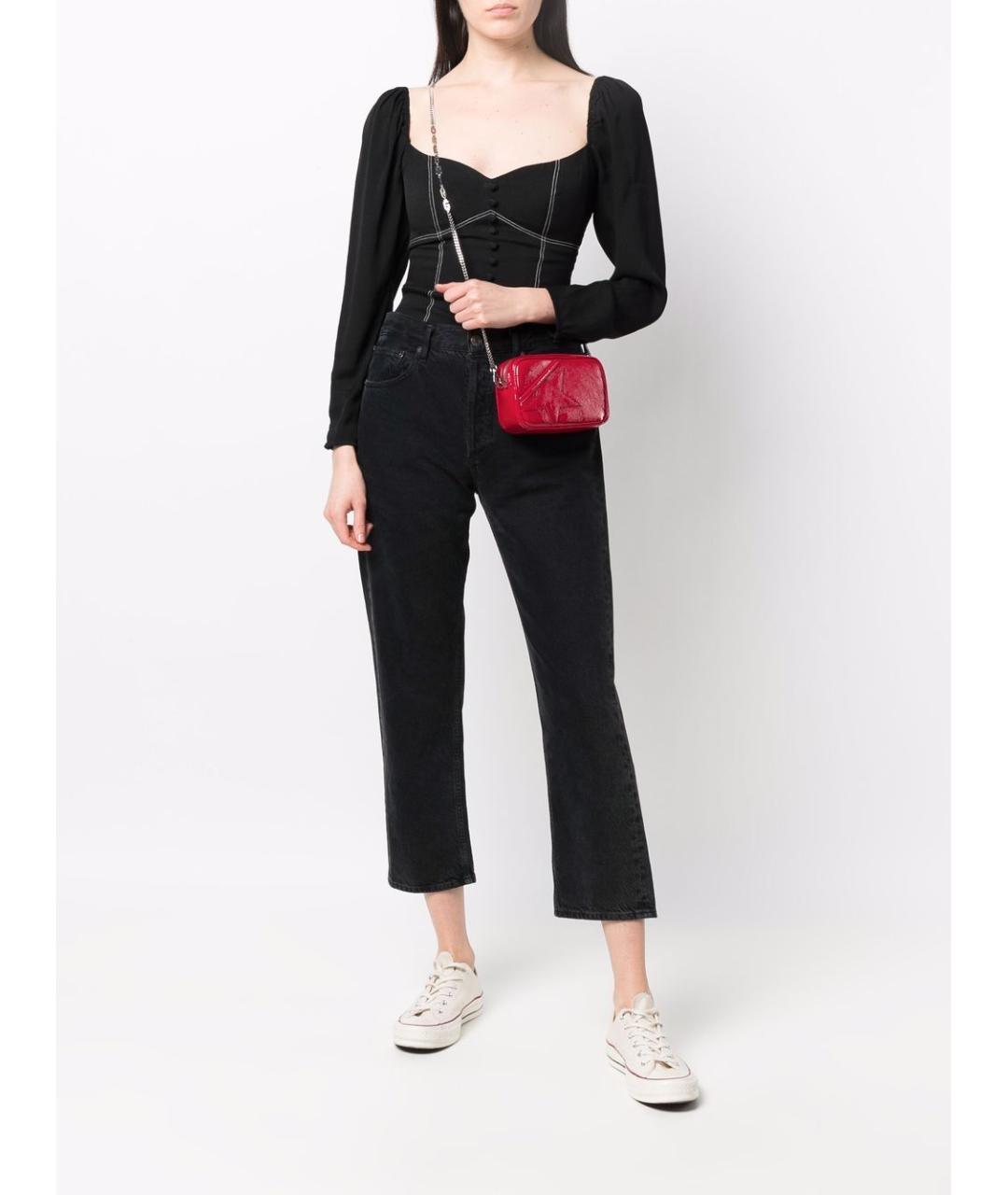 GOLDEN GOOSE DELUXE BRAND Красная кожаная сумка через плечо, фото 3