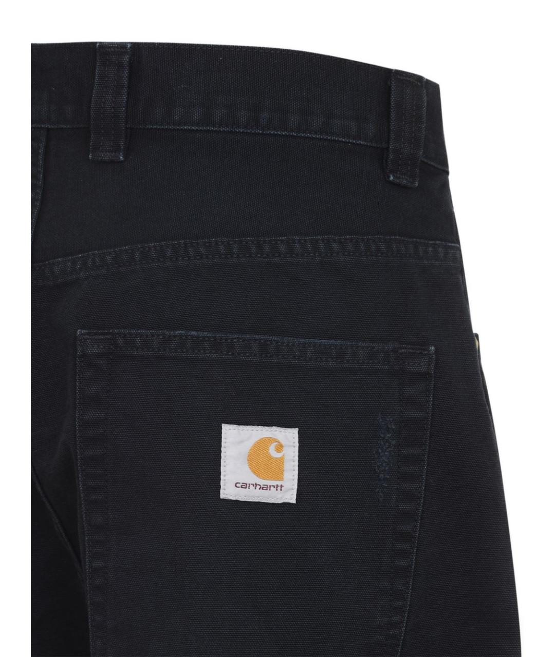 CARHARTT WIP Черные хлопковые повседневные брюки, фото 2