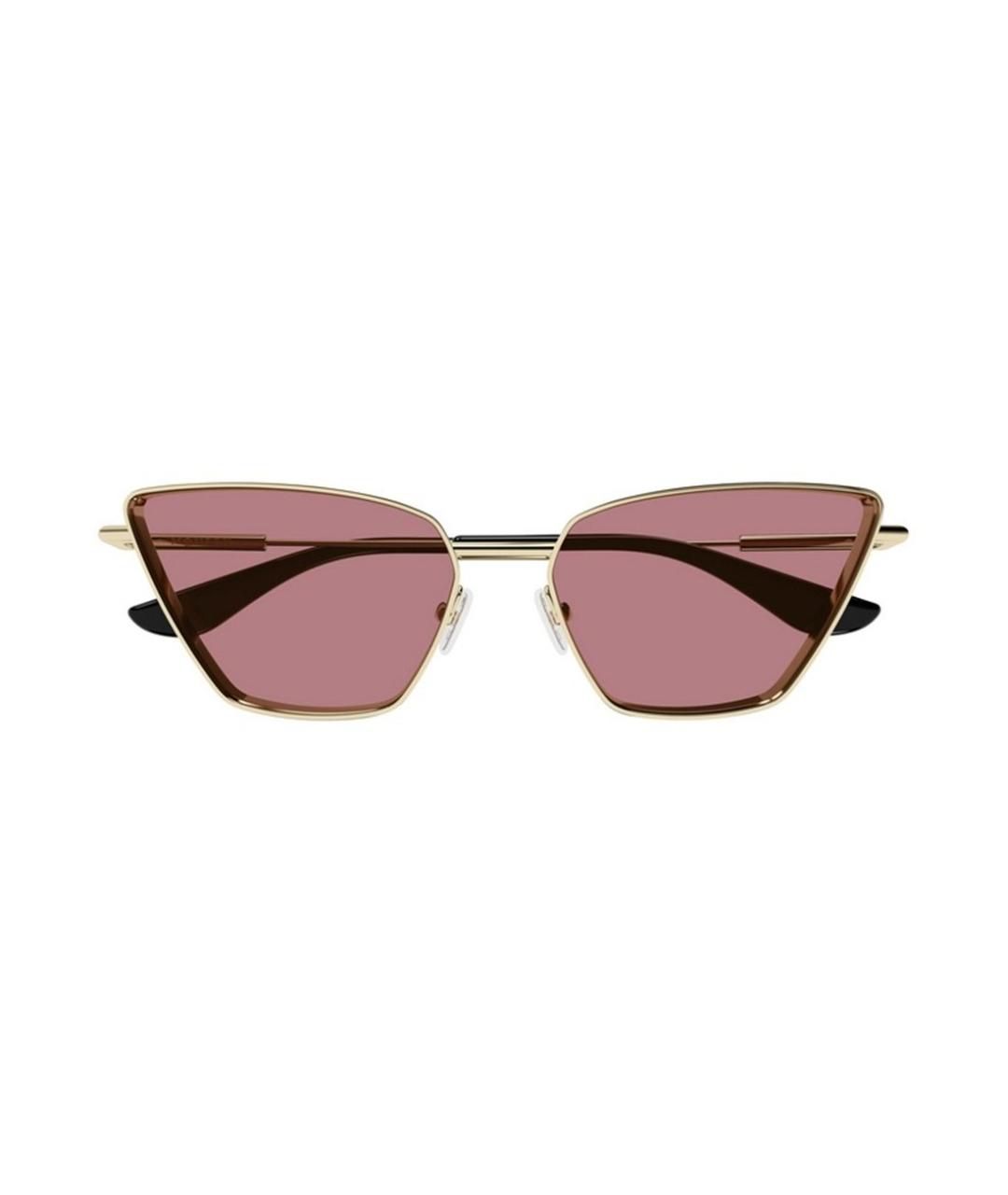 ALEXANDER MCQUEEN Золотые металлические солнцезащитные очки, фото 2