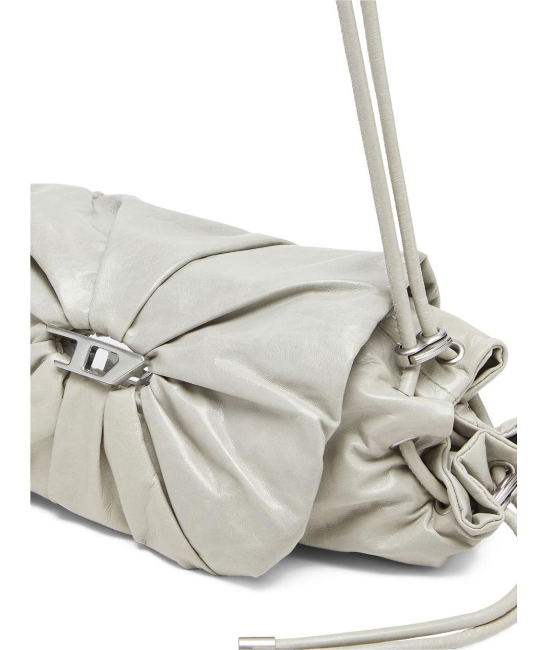 DIESEL Белая кожаная сумка через плечо, фото 2