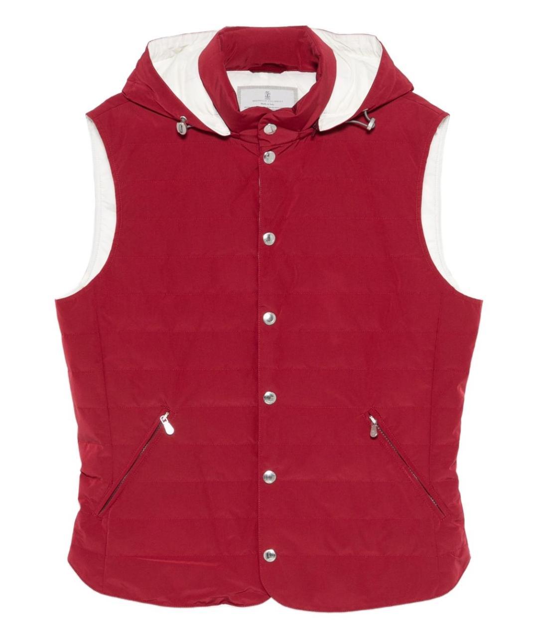 BRUNELLO CUCINELLI Красный полиэстеровый жилет, фото 1