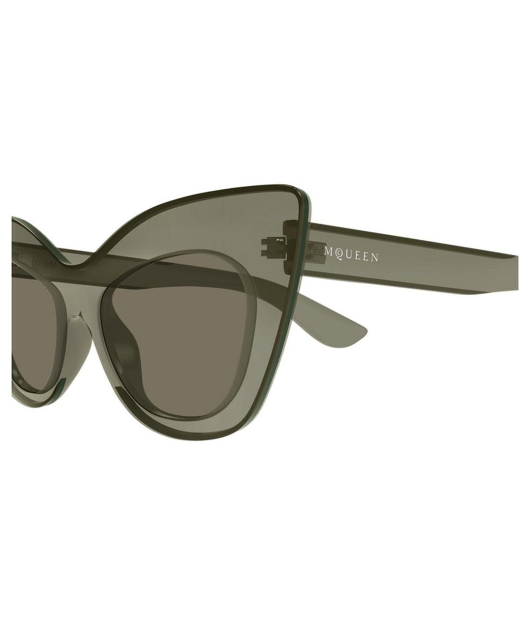 ALEXANDER MCQUEEN Зеленые солнцезащитные очки, фото 3