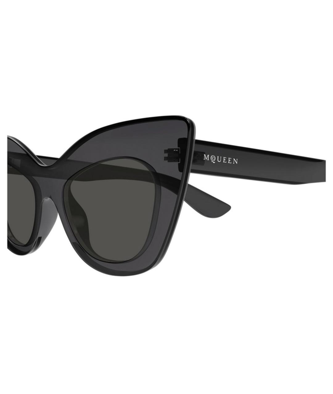 ALEXANDER MCQUEEN Черные пластиковые солнцезащитные очки, фото 3
