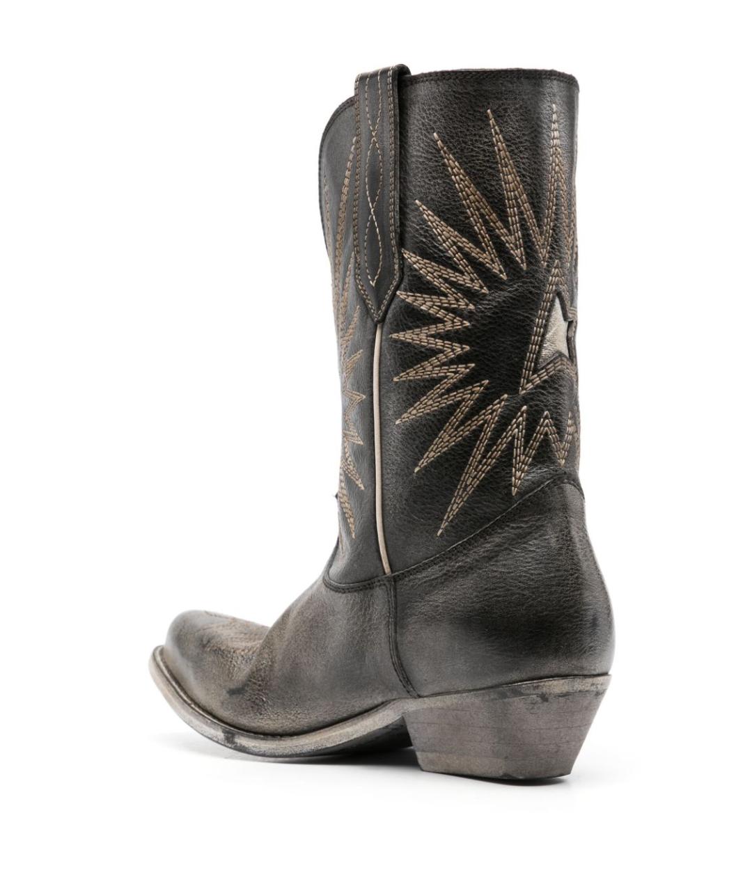 GOLDEN GOOSE DELUXE BRAND Коричневые кожаные ботинки, фото 2