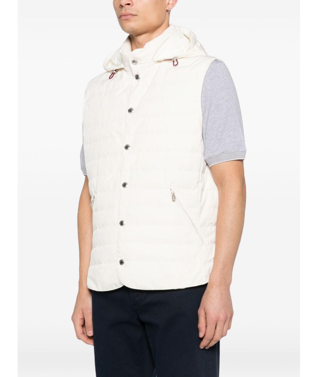 BRUNELLO CUCINELLI Белый полиэстеровый жилет, фото 2