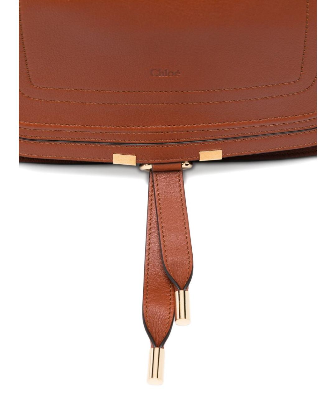 CHLOE Коричневая кожаная сумка через плечо, фото 2