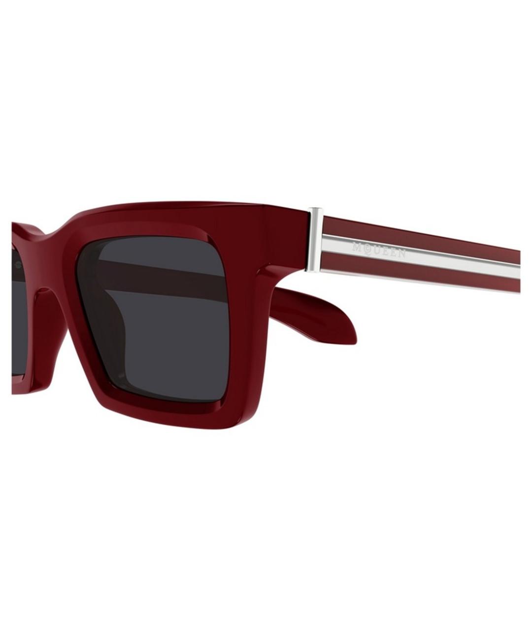 ALEXANDER MCQUEEN Красные пластиковые солнцезащитные очки, фото 3
