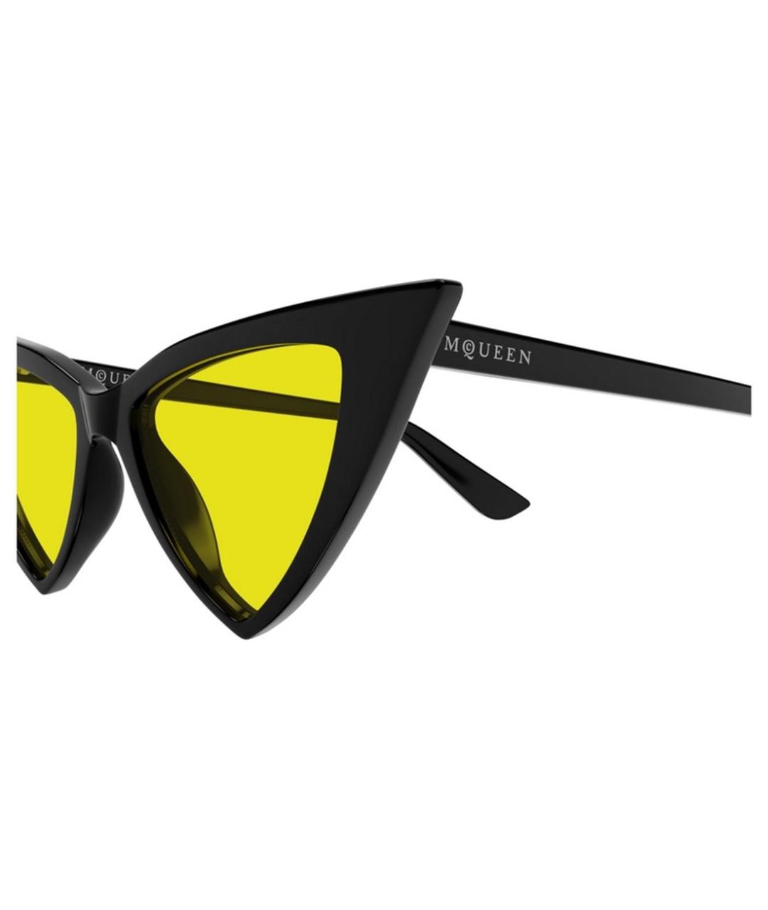 ALEXANDER MCQUEEN Черные пластиковые солнцезащитные очки, фото 3