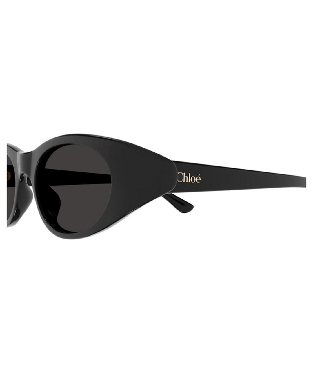 CHLOE Черные пластиковые солнцезащитные очки, фото 3