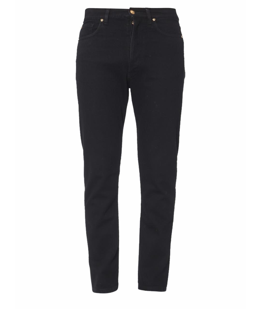 VERSACE Черные хлопковые повседневные брюки, фото 1